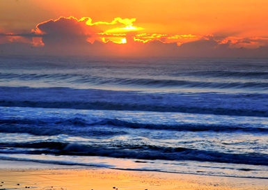 Pictured is a magnificent Indian Ocean Sunrise from Zululand, South Africa taken by Sias van Schalkwyk of Richards Bay, South Africa.  It is the epitome of what a Seascape should be ... regardless of medium.